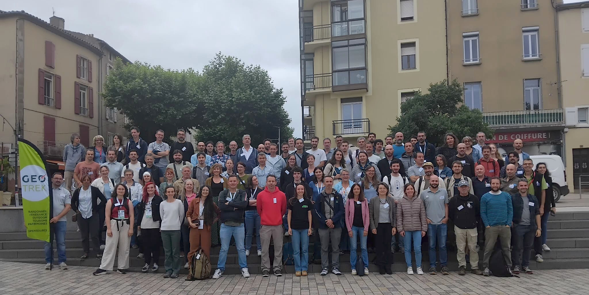 Photo des participants aux Rencontres nationales Geotrek début juin 2026 à Millau